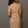 Beige orange floral sheath dress