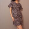 Black Floral Smoking dress