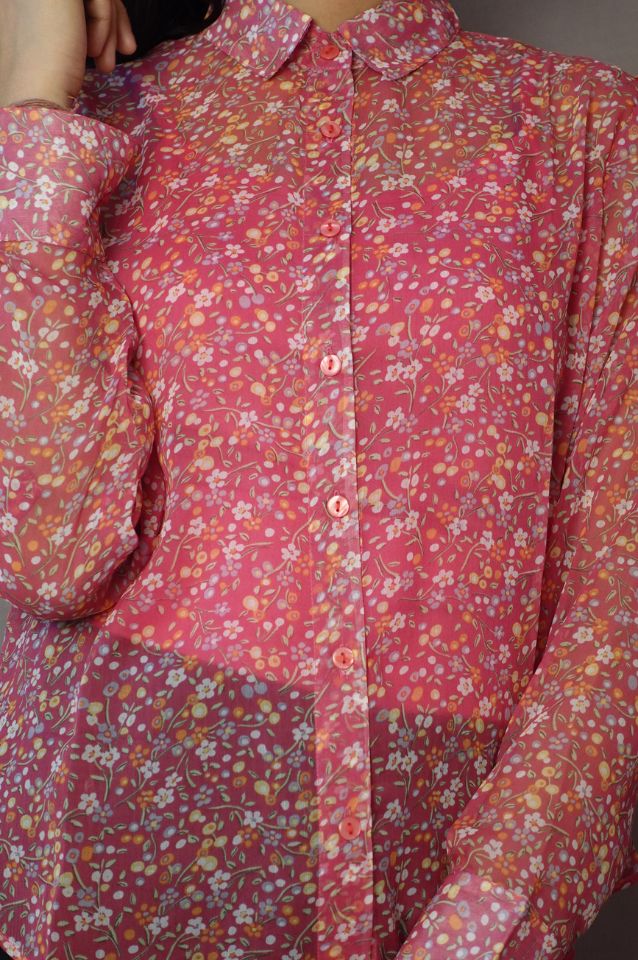 Chiffon floral Printed Casual Shirt