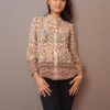 Floral Print Smocked Shirt