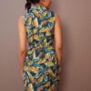 Green floral midi dress