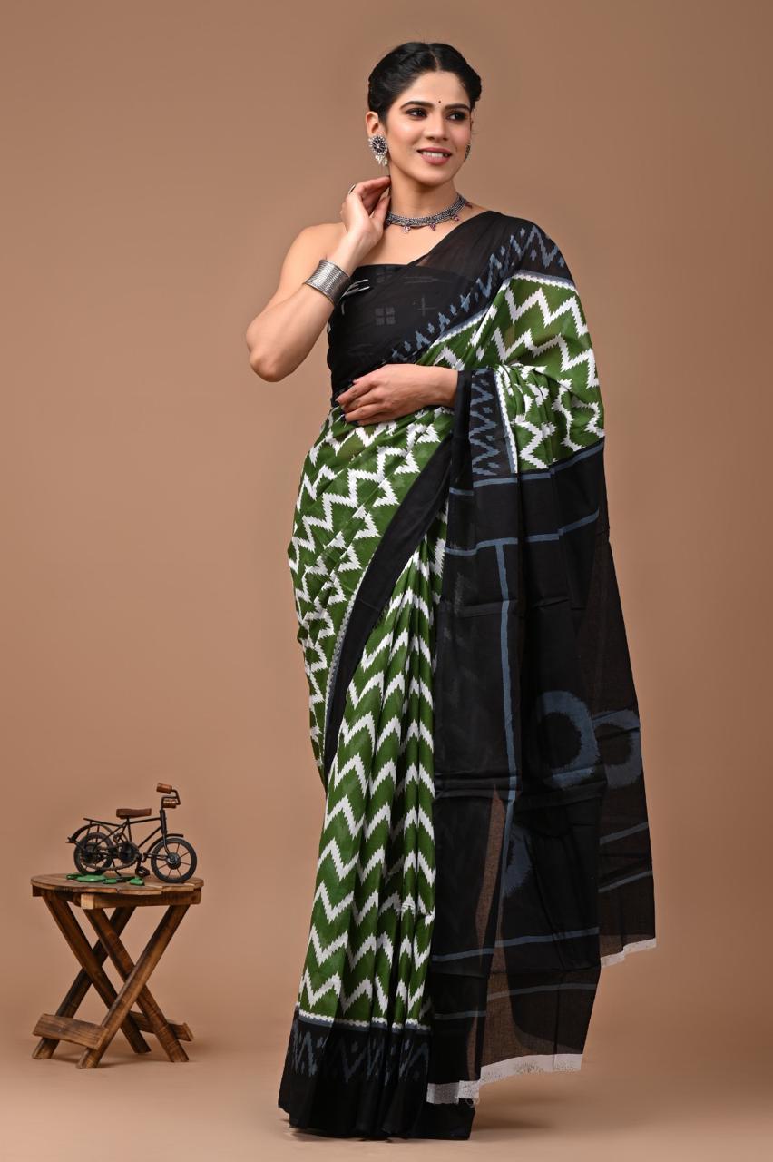 Premium Cotton Saree with Blouse Piece ( CS2545 )