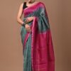 Chanderi Silk Saree with Zari Border in dual contrast( CSS2509)