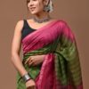 Chanderi Silk Saree with Zari Border in dual contrast ( CSS25012 )