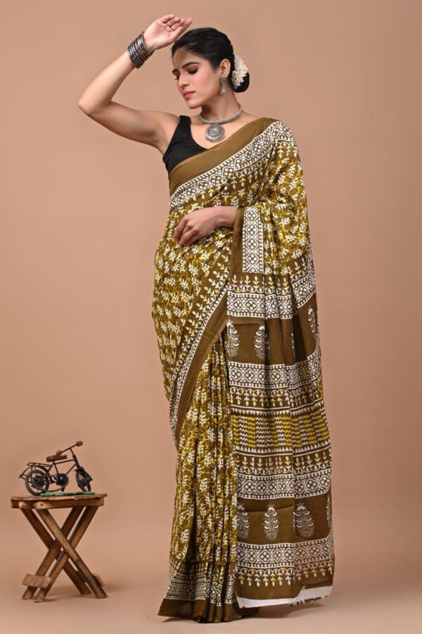 Premium Cotton Saree with Blouse Piece ( CS2530 )