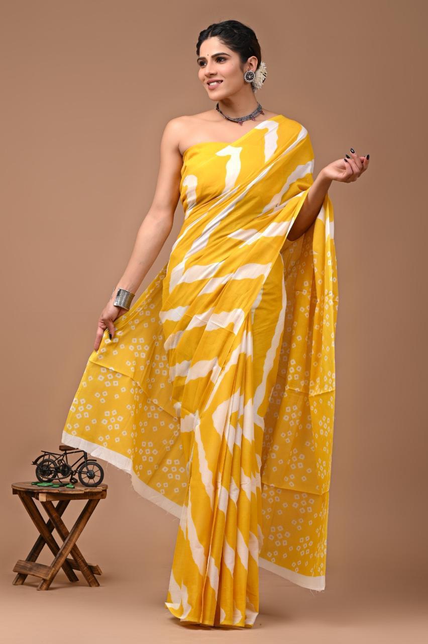 Premium Cotton Saree with Blouse Piece ( CS2552 )