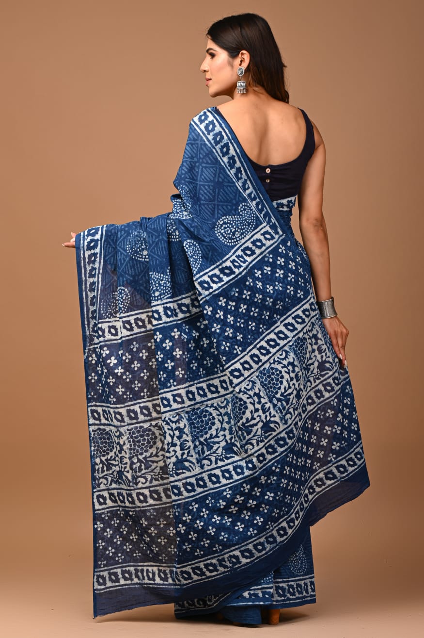Premium Cotton Saree with Blouse Piece (CS2567)