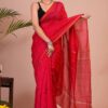 Chanderi Silk Saree with Zari Border  ( CSS2522 )