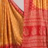 Premium Cotton Saree with Blouse Piece in Dual Shade (CS2575)