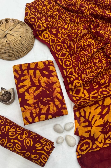 Cotton Suit Set with Cotton Dupatta ( CSCD25016 )