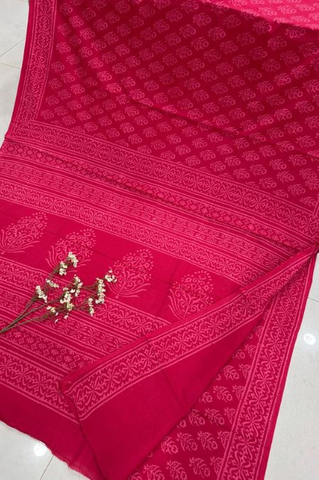 Premium Cotton Saree with Blouse Piece (CS2565)