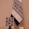 Bagh block printed cotton suit with cotton dupatta