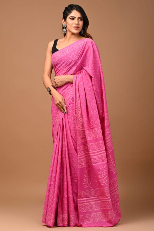 Premium Cotton Saree with Blouse Piece (CS2562)