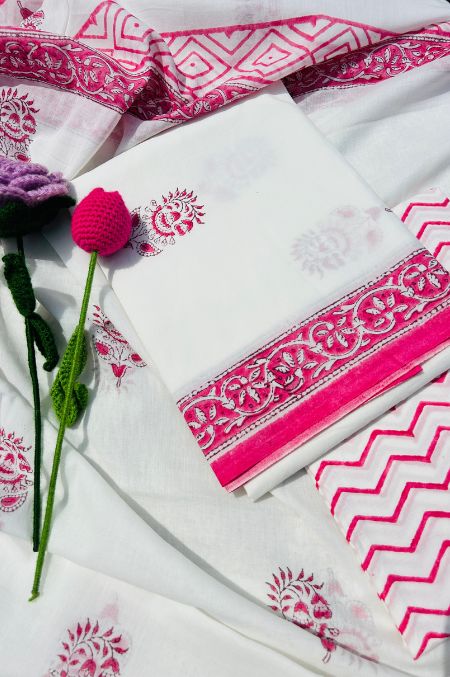 Cotton Suit Set with Cotton Dupatta ( CSCD25022 )