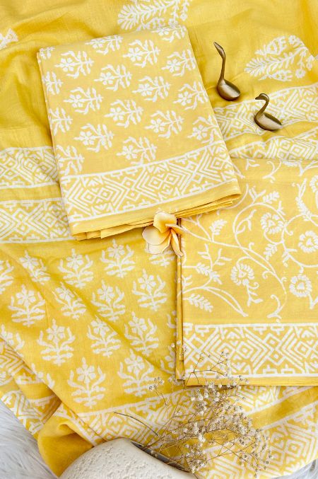 Cotton Suit Set with Cotton Dupatta ( CSCD25023 )