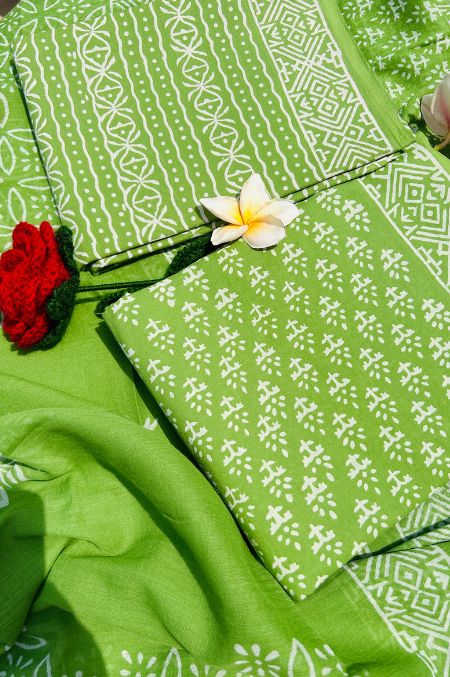 Cotton Suit Set with Cotton Dupatta ( CSCD25020 )