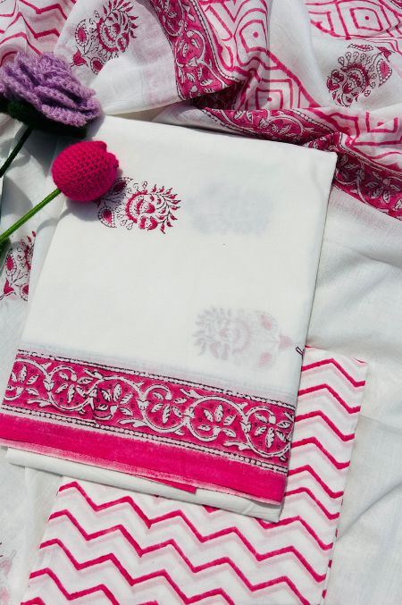 Cotton Suit Set with Cotton Dupatta ( CSCD25022 )