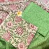 Cotton suit set with chiffon dupatta