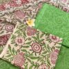 Cotton suit set with chiffon dupatta