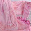 MARBLE PRINT COTTON SUIT WITH CHIFFON DUPATTA