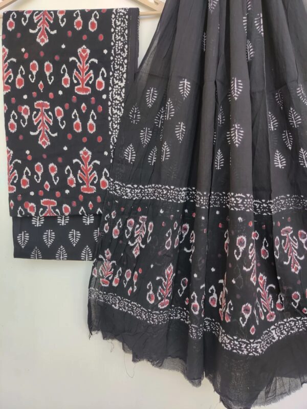 HANDBLOCK PRINT COTTON SUIT WITH COTTON DUPATTA