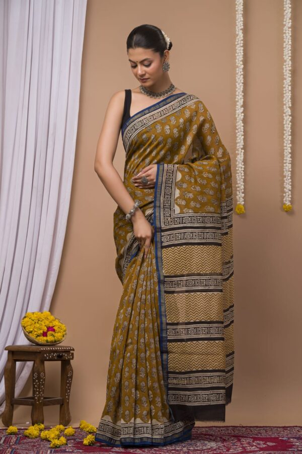 Chanderi Silk Saree with Zari Border  ( CSS2526)