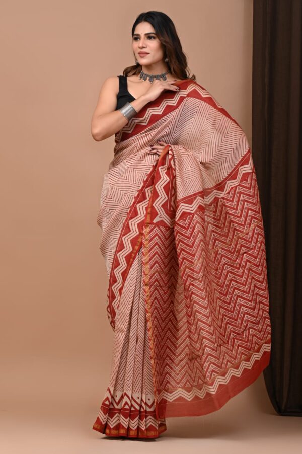 Chanderi Silk Saree with Zari Border  ( CSS2527)