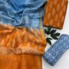 Pure handblock chanderi silk suit with santoon bottom