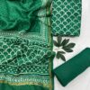 Pure handblock chanderi silk suit with santoon bottom