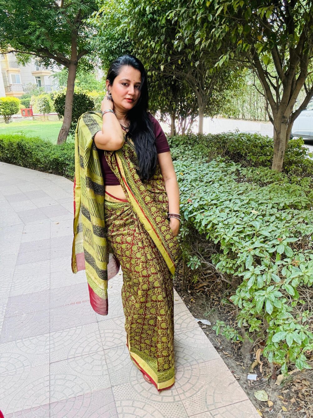 Maheshwari Silk Saree with Zari Border  ( MSS2605)