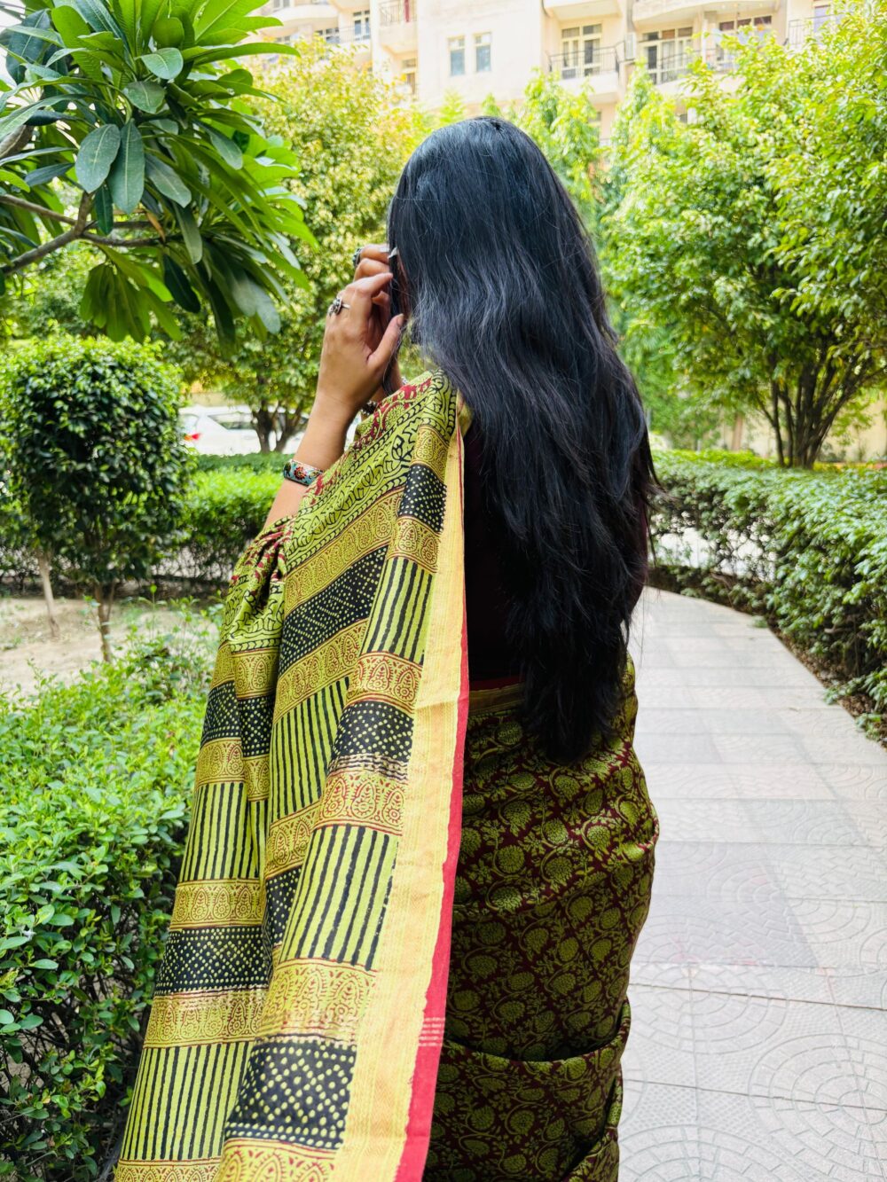 Maheshwari Silk Saree with Zari Border  ( MSS2605)