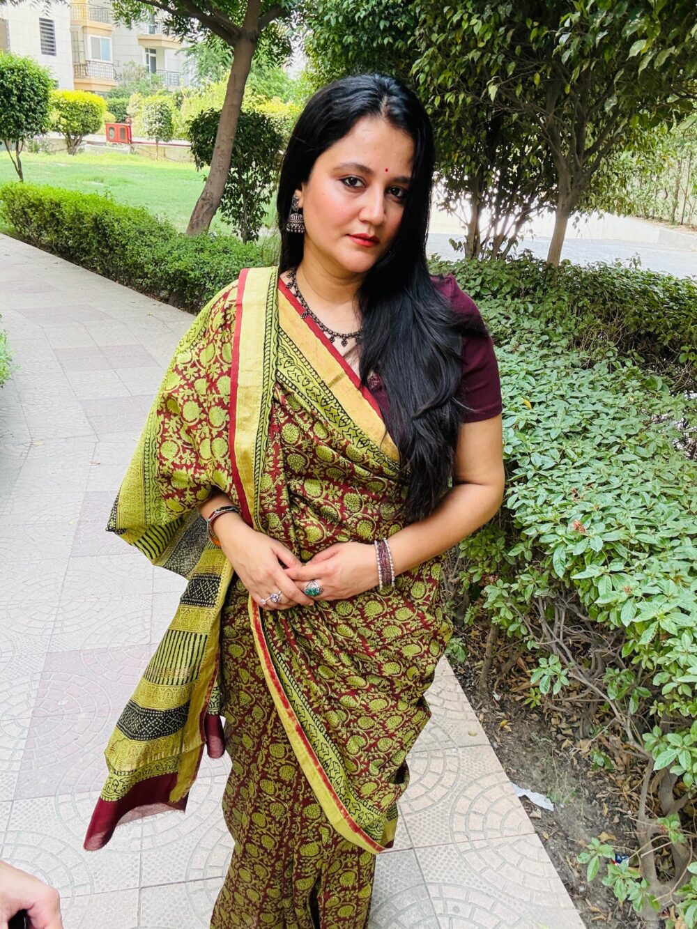 Maheshwari Silk Saree with Zari Border  ( MSS2605)