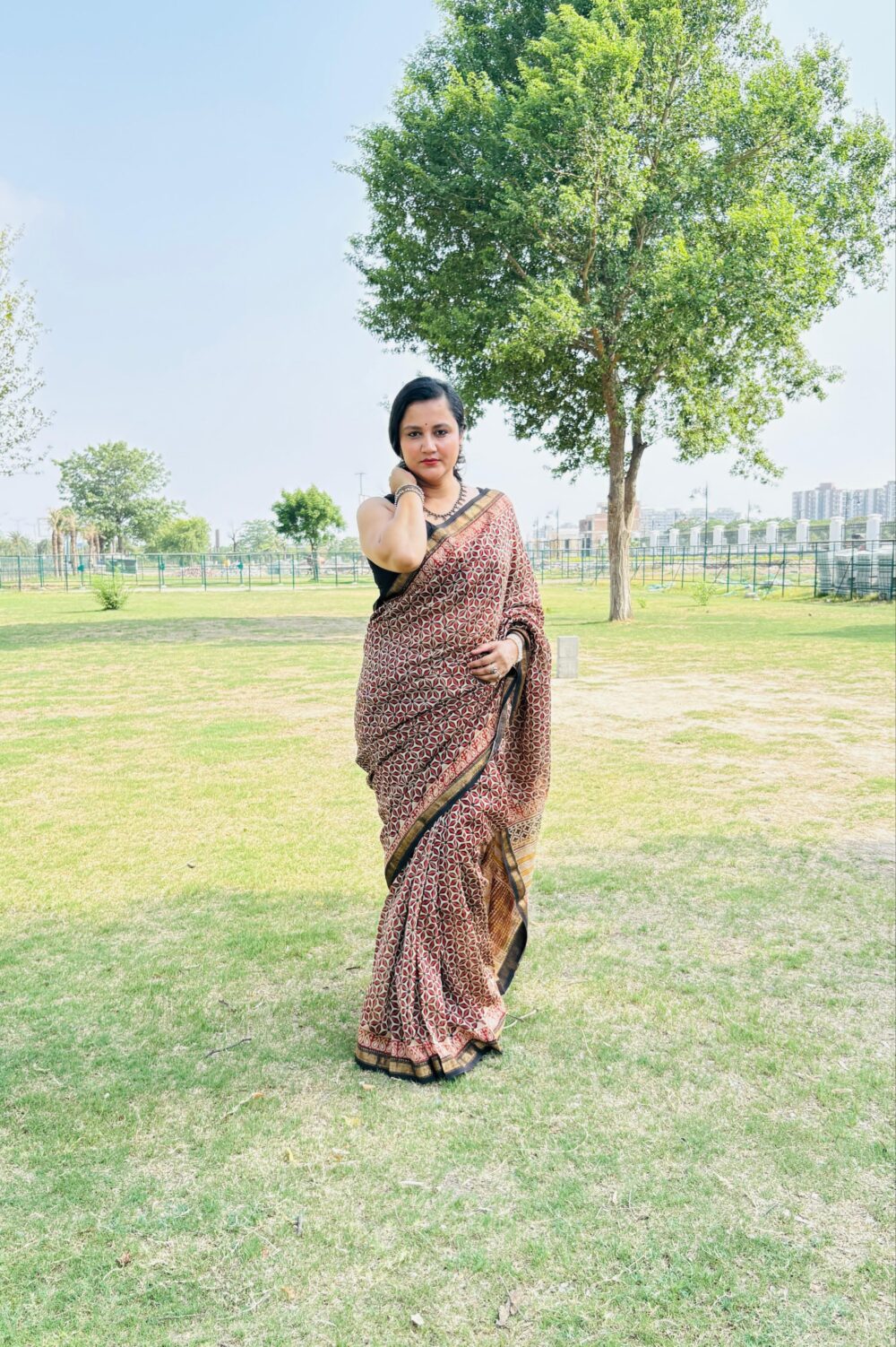 Maheshwari Silk Saree with Zari Border  ( MSS2606)