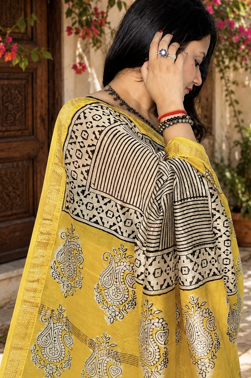 Maheshwari Silk Saree with Zari Border  ( MSS2608)