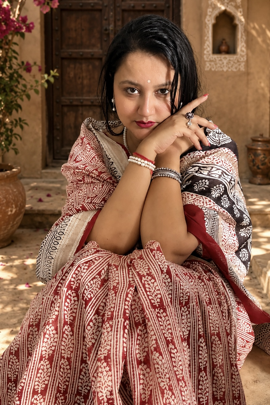 2026/07/324078.png Maheshwari Silk Saree with Zari Border ( MSS2609)