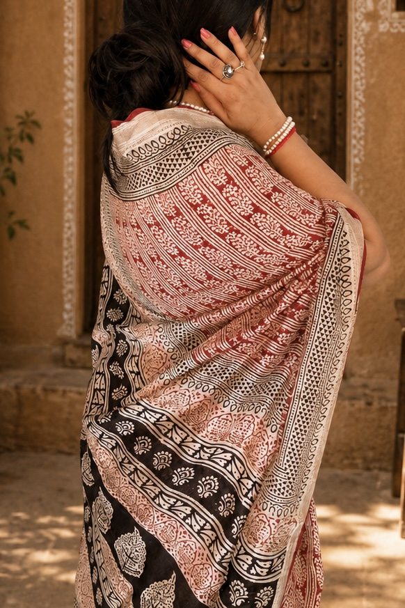 2026/07/324081.png Maheshwari Silk Saree with Zari Border ( MSS2609)