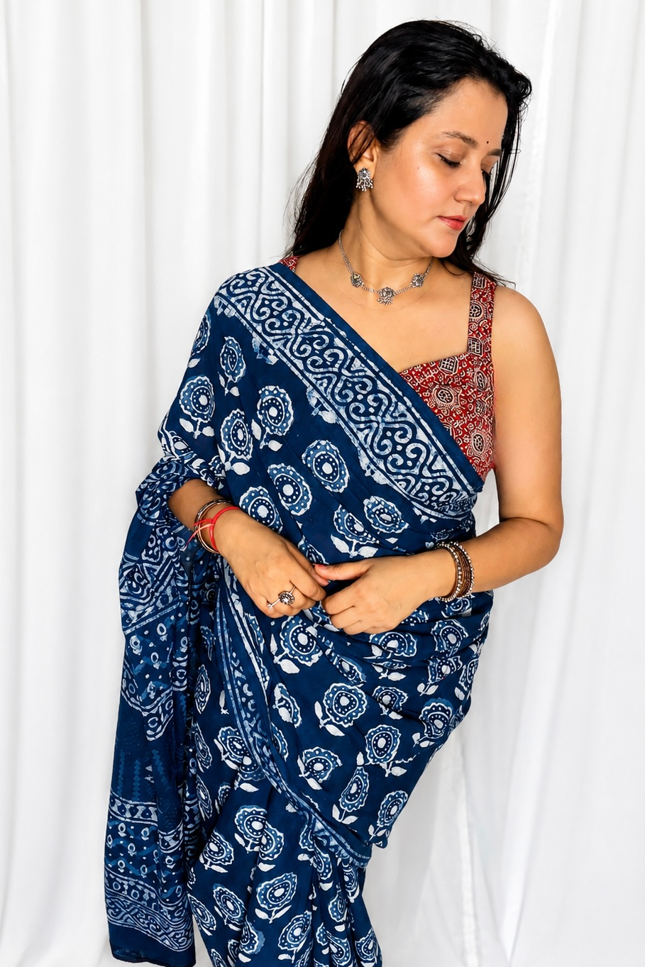 2026/07/331540-2.png Premium Cotton Saree with Blouse Piece ( CS2576)