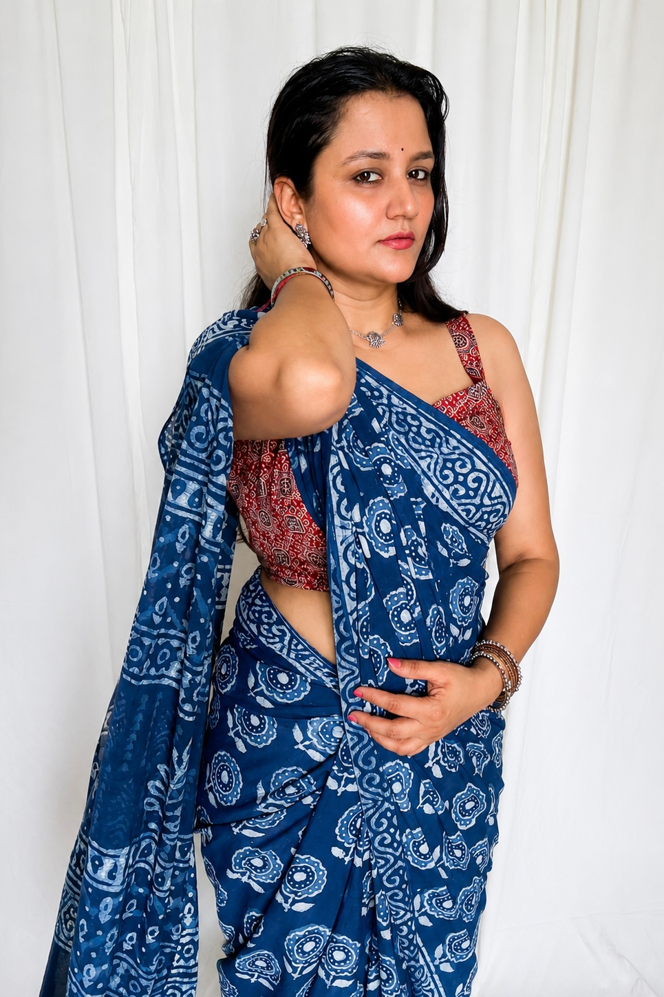 2026/07/331550-2.png Premium Cotton Saree with Blouse Piece ( CS2576)