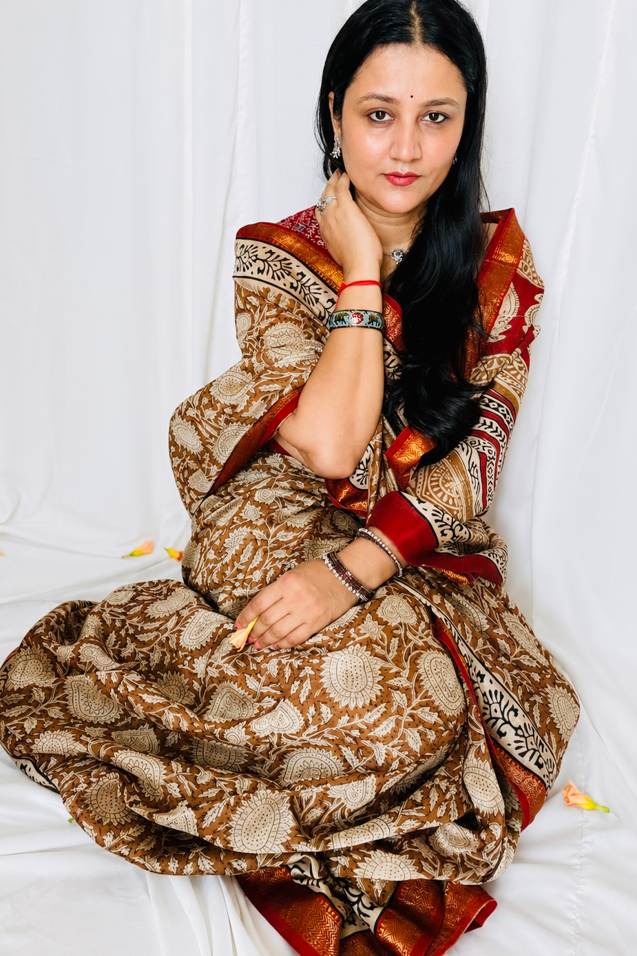 Maheshwari Silk Saree with Zari Border  ( MSS2610)