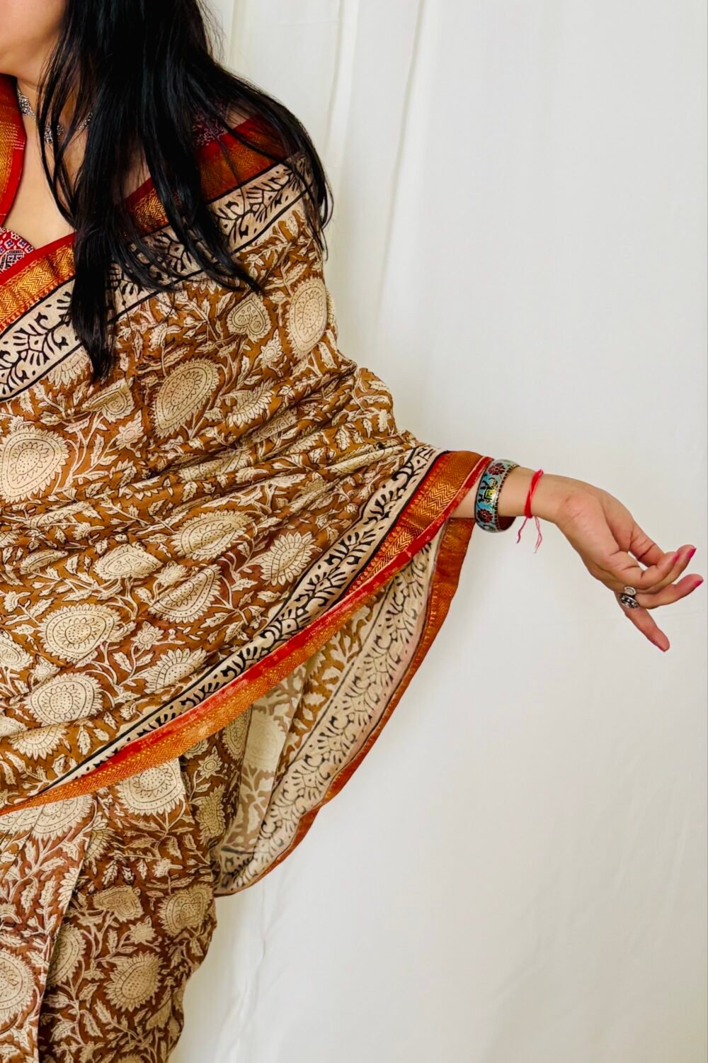 Maheshwari Silk Saree with Zari Border  ( MSS2610)