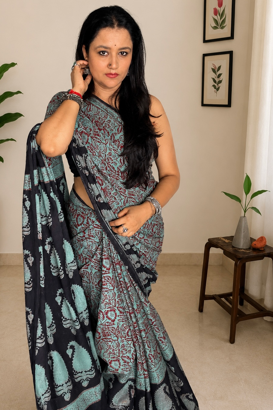 2026/08/349837.png Premium Cotton Saree with Blouse Piece ( CS2577)