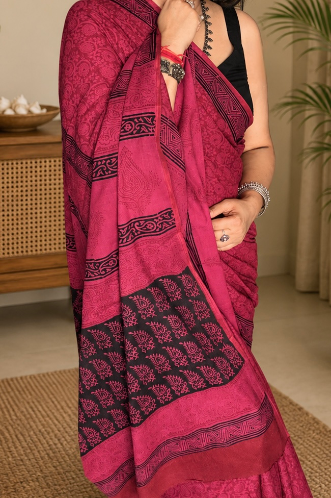 2026/08/350014.png Premium Cotton Saree with Blouse Piece ( CS2578)