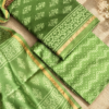 Exclusive Hand Block Print Chanderi Silk Suit Set ( CNSS25040)