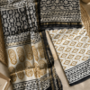 Exclusive Hand Block Print Chanderi Silk Suit Set ( CNSS25039)