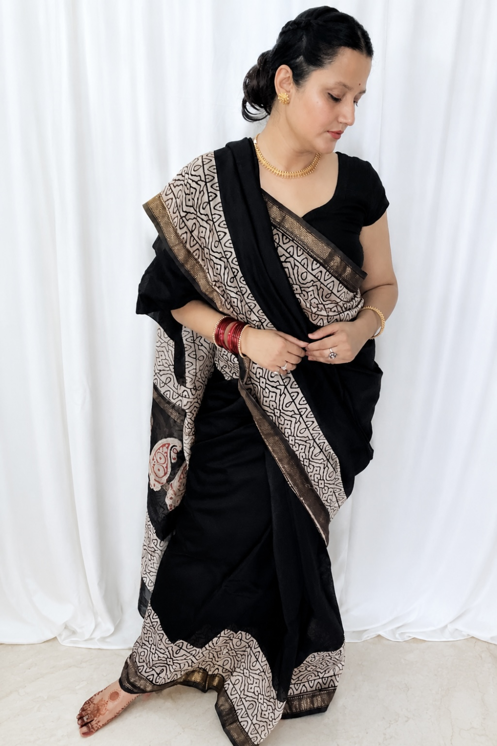 Maheshwari Silk Saree with Zari Border  ( MSS2611)