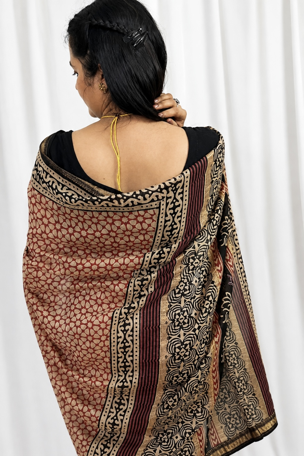 Maheshwari Silk Saree with Zari Border  ( MSS2613)