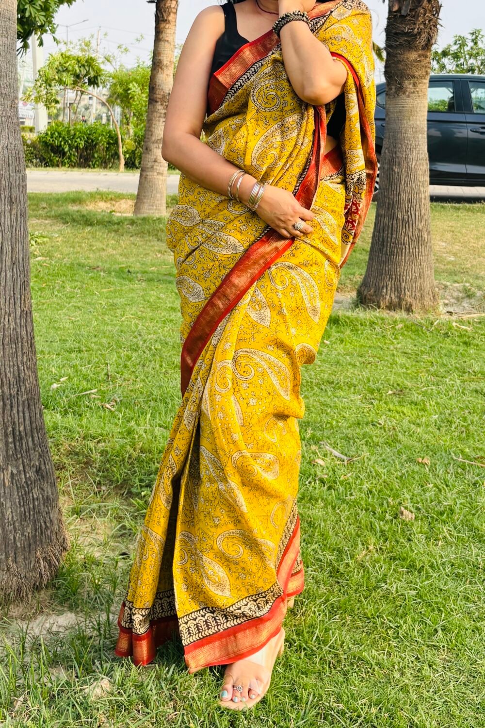 Maheshwari Silk Saree with Zari Border  ( MSS2607)