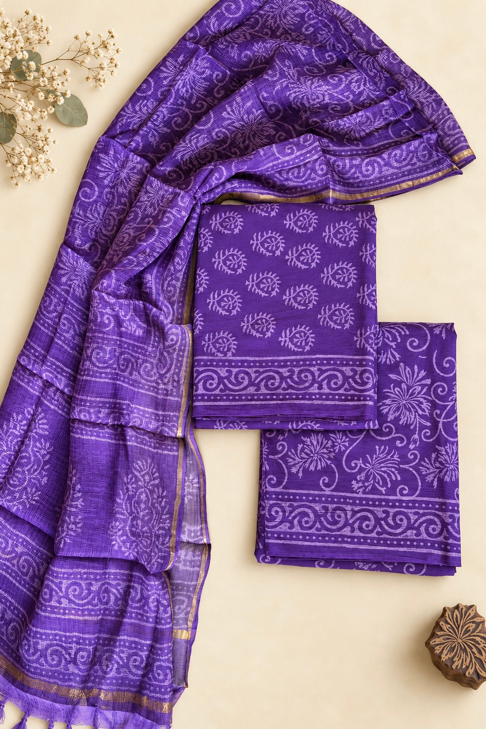 2026/09/447315.png Cotton suit set with Kota doriya dupatta (CSKD004)