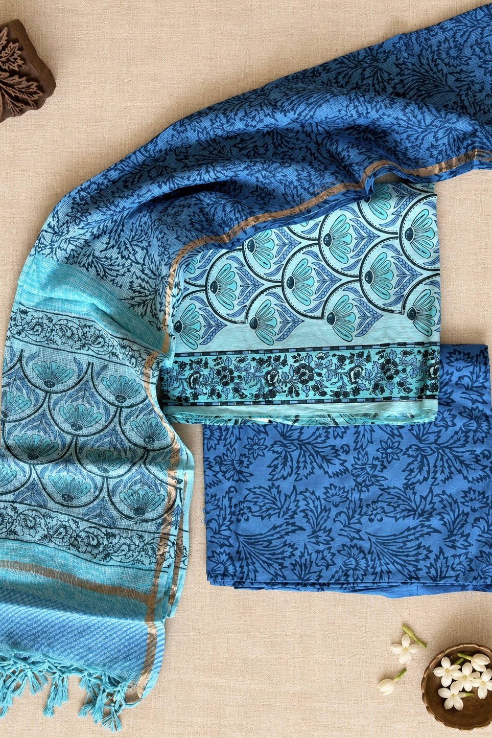 2026/09/447442.png Cotton suit set with Kota doriya dupatta (CSKD005)
