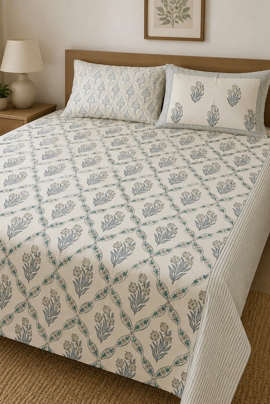 The Gulmohar Collection Premium Cotton Bedsheet (BS25021)